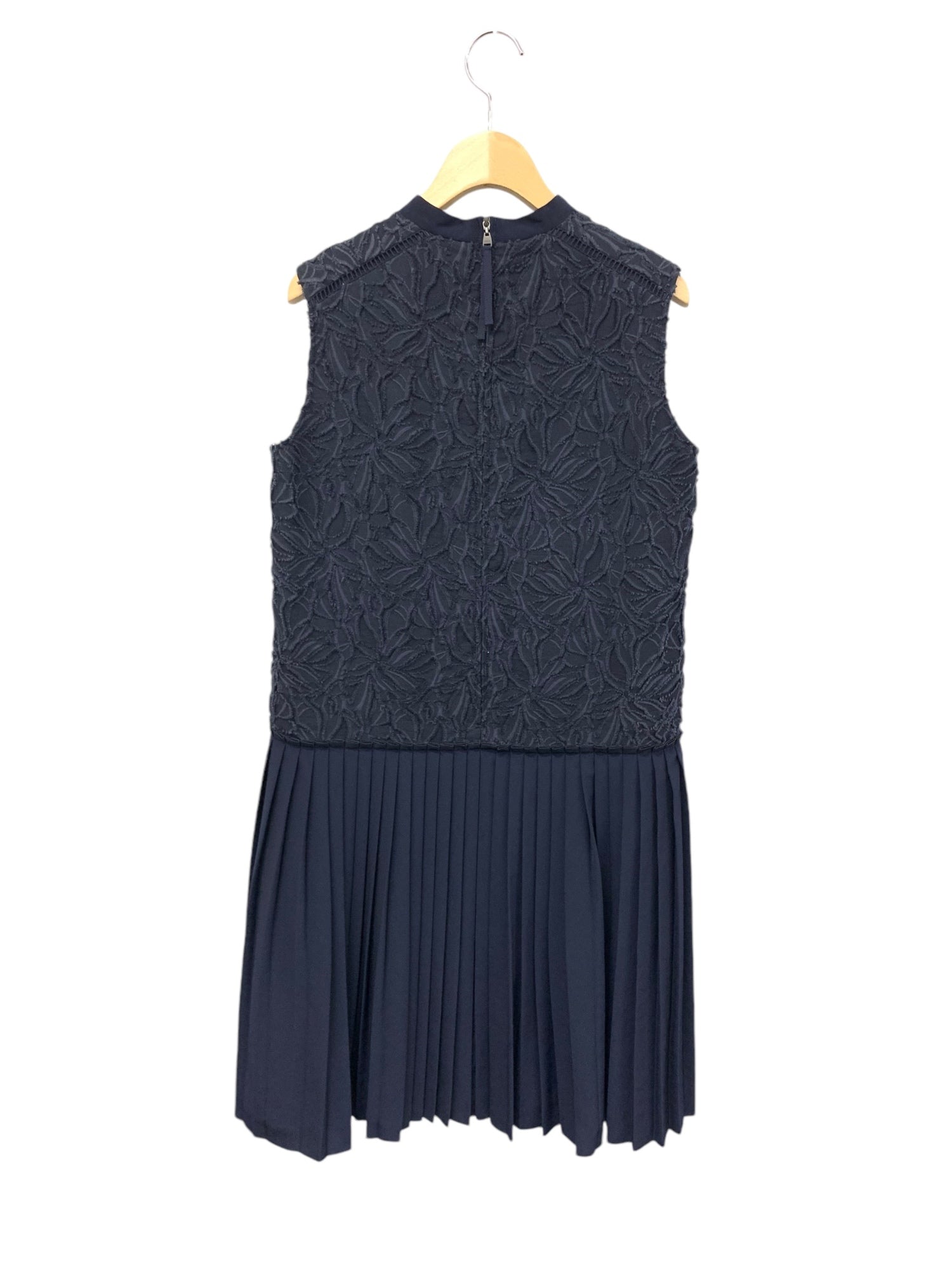 フォクシーニューヨーク collection 35759 ワンピース 38 ネイビー Cross Hatch Pleat Tunic Dress |  中古ブランド品・古着通販ビープライス