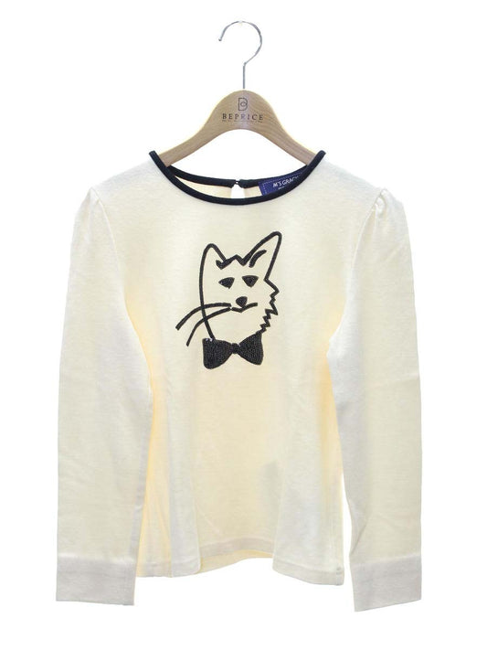 エムズグレイシー 115603 トップス 38 アイボリー アニマルロゴ ITZP6B3ON2WU