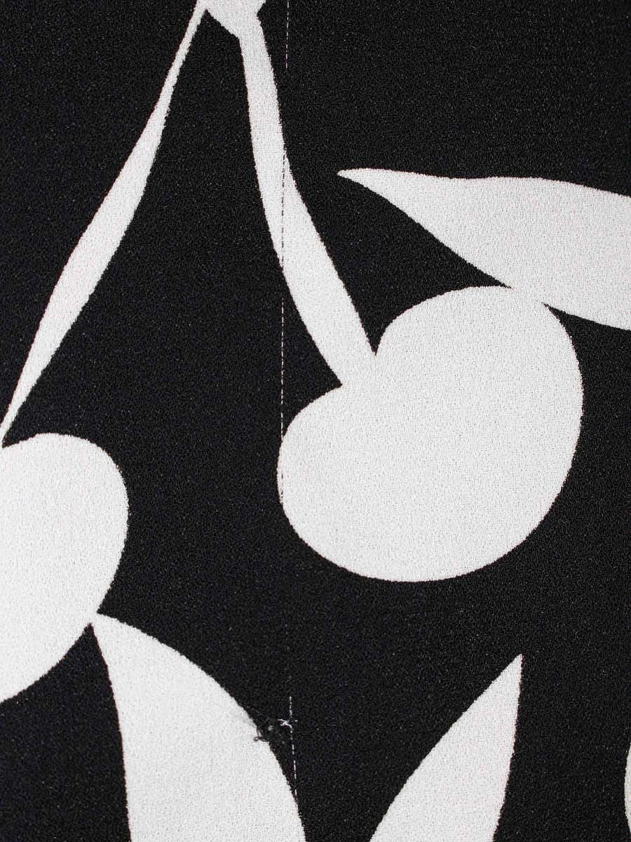 エムズグレイシー 117119 スカート 40 ブラック チェリーモチーフ ITBK66K68YCG