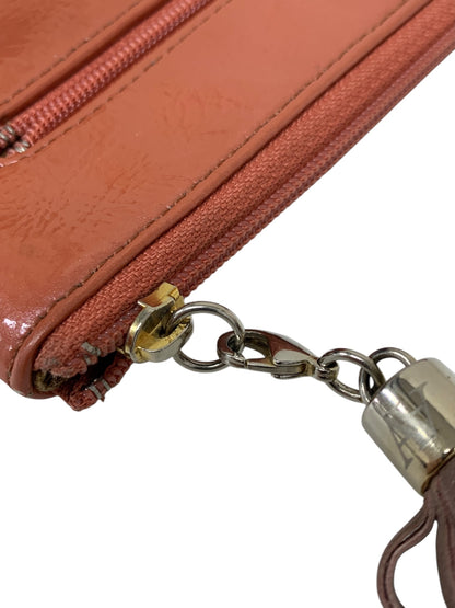 アタオ Limoパール ラウンドファスナー財布 オレンジ エナメル アプリコット ITZ5YMS7LO7W