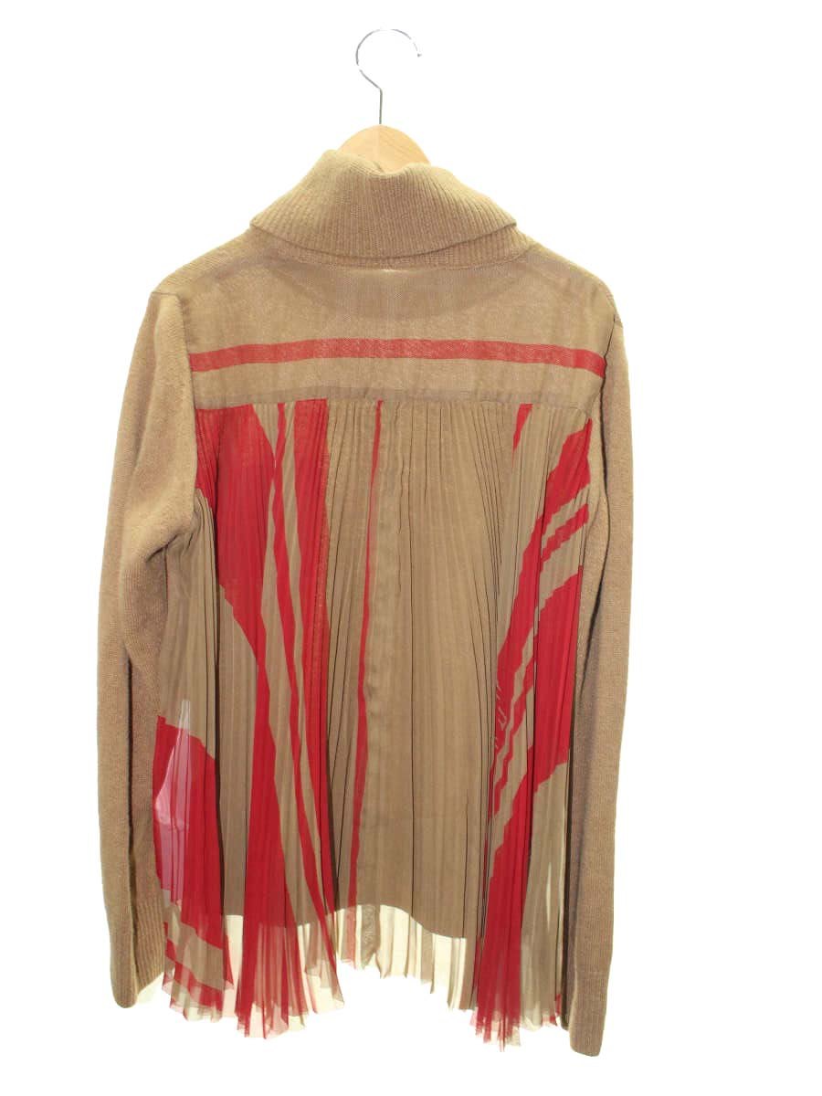 サカイ 19-04697 ニット 2 ブラウン プリーツ タートル IT32ZDWPTWTP