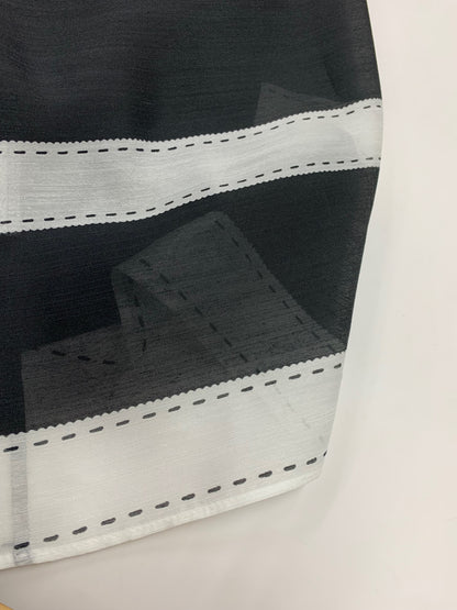 エムズグレイシー ボーダーリボンプリントワンピース 511330 ワンピース 40 ブラック リボン ステッチ ITXS2SP6B3J8