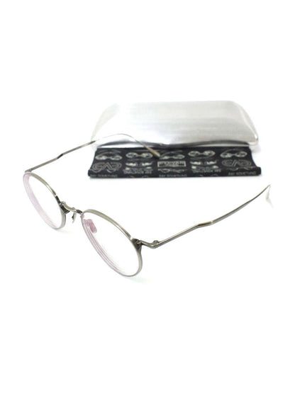 アイヴァン7285 193 眼鏡 メガネ ガンメタル シルバー チタン メタルフレーム フルリム オーバル ITW8BZRQSH02