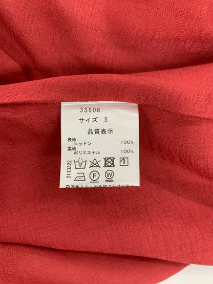 セブンテンバイミホカワヒト 3S508 ワンピース S レッド ローズ柄 フラワーモチーフ フレア IT35HCPS9RE2