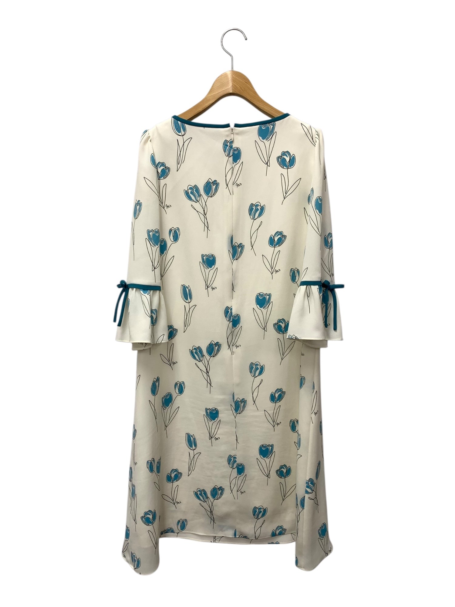 エムズグレイシー 211116 ワンピース 38 ホワイト チューリップ リボン