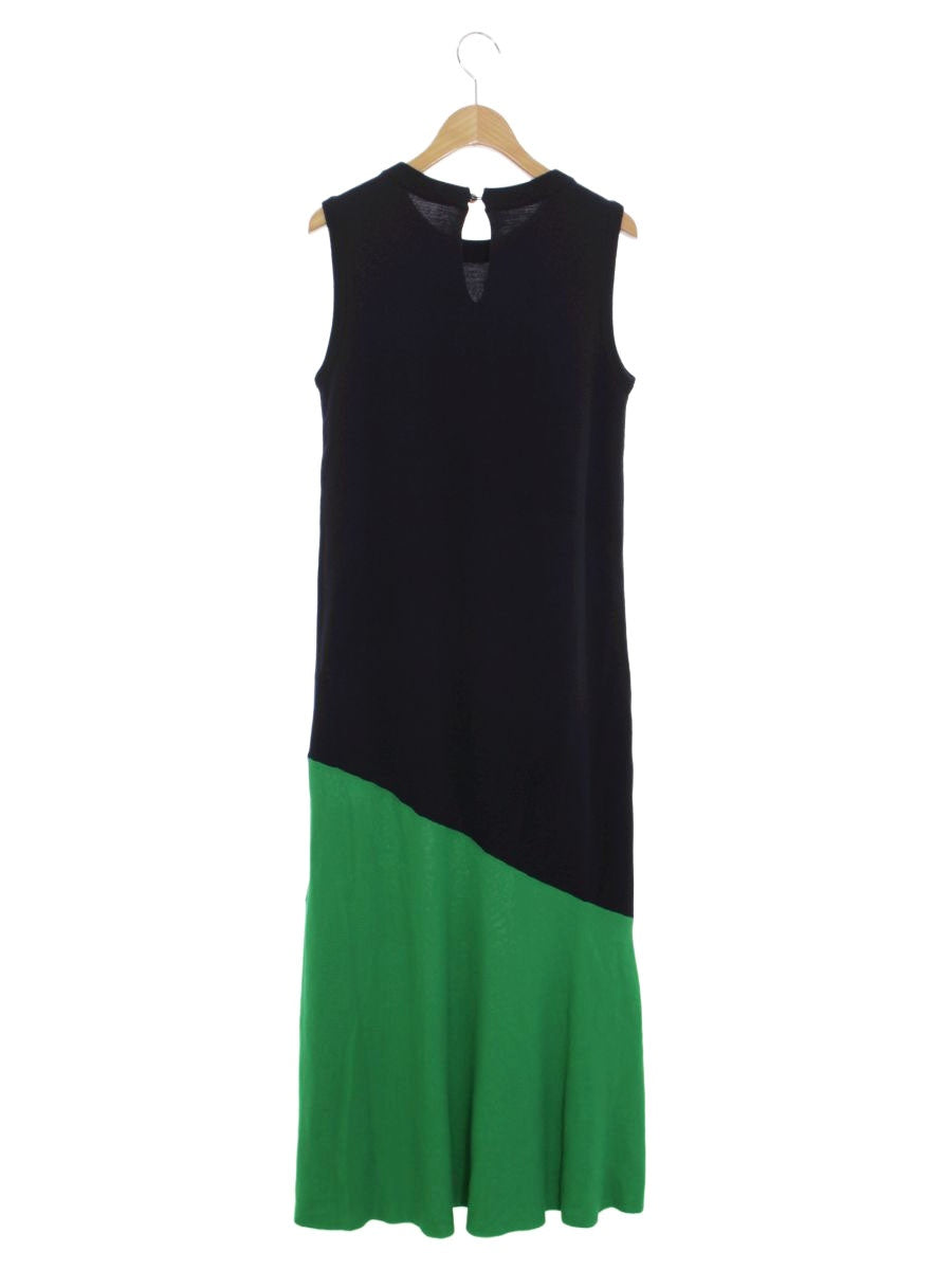 グレースクラス 02212 ワンピース 36 ネイビー/グリーン ニット ゴールドボタン ITDZHY2ZG7RT 【SALE】