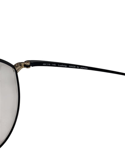 ユウイチトヤマ Ludwig U-148 メガネ ブラック チタンフレーム 台形リム ITDRBG4X9GNE