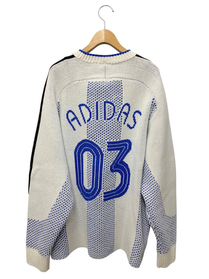 アディダス アディカラー ストライプニットセーター JL8361 2IS003 XL ホワイト ITSEC9EPMGO8