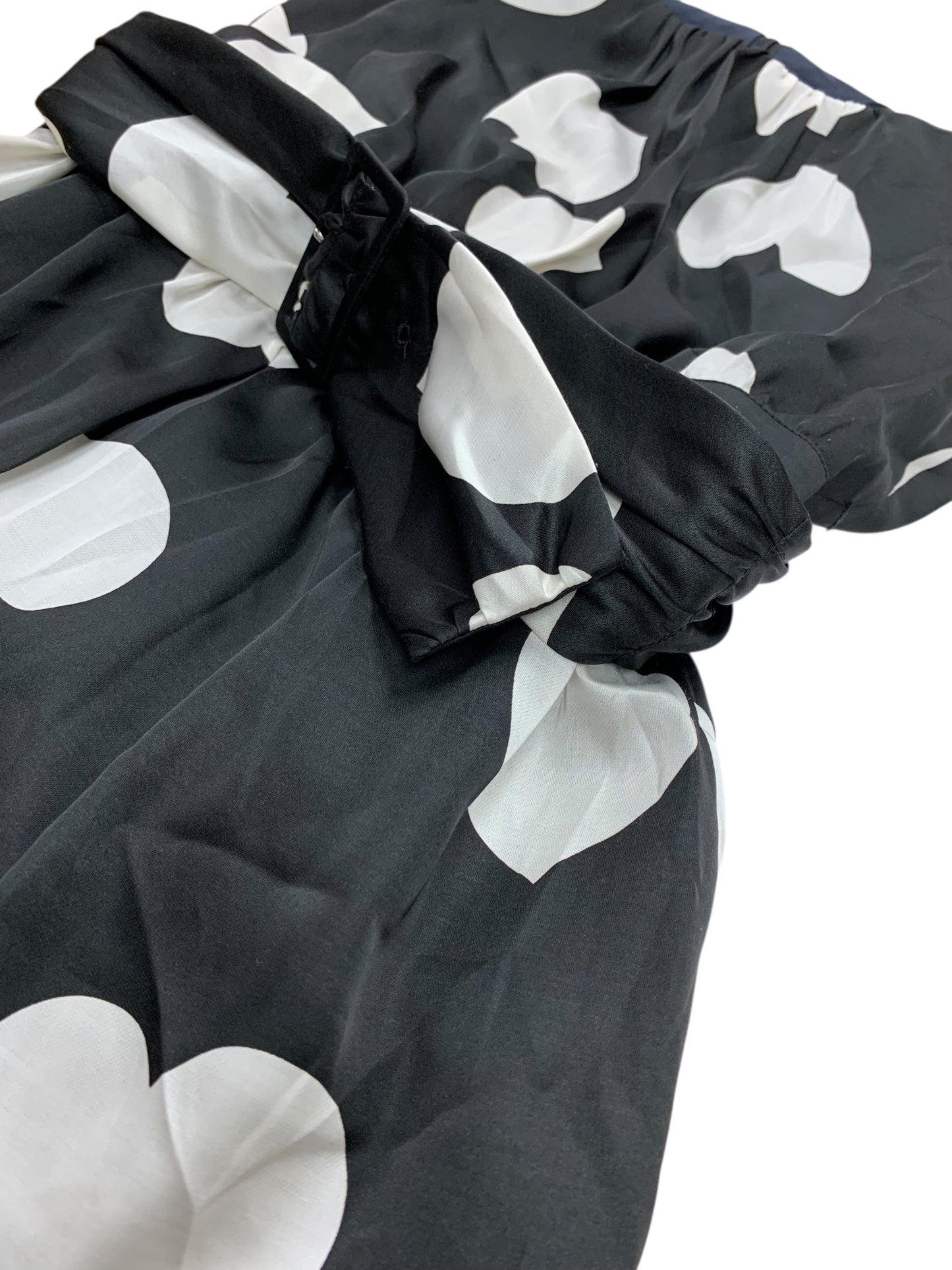 エムズグレイシー 021358 ワンピース 40 ブラック ハート バルーン IT9O96PBLOVC