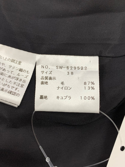 エムズグレイシー 629522 コート 38 ブラック ウール混 ストーンボタン ITYH6DN52YSG 【SALE】