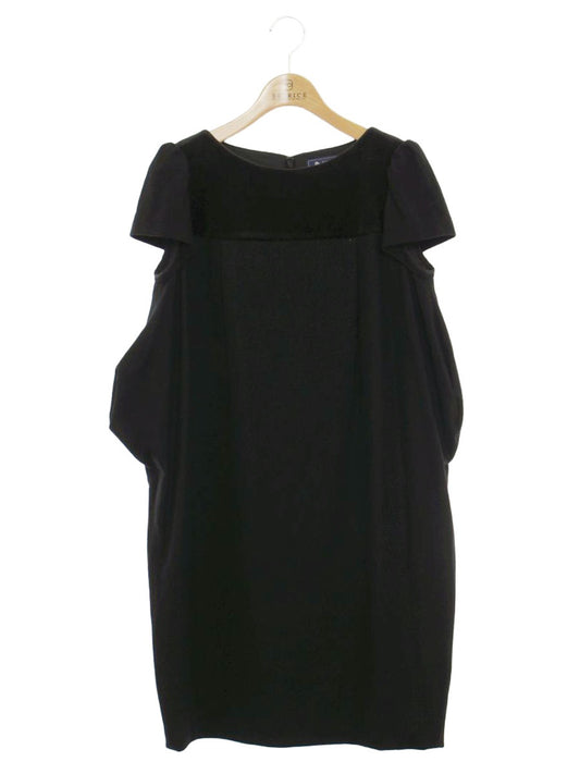 エムズグレイシー 021545 ワンピース 38 ブラック ウール ベロア IT0DOBCHKAUG