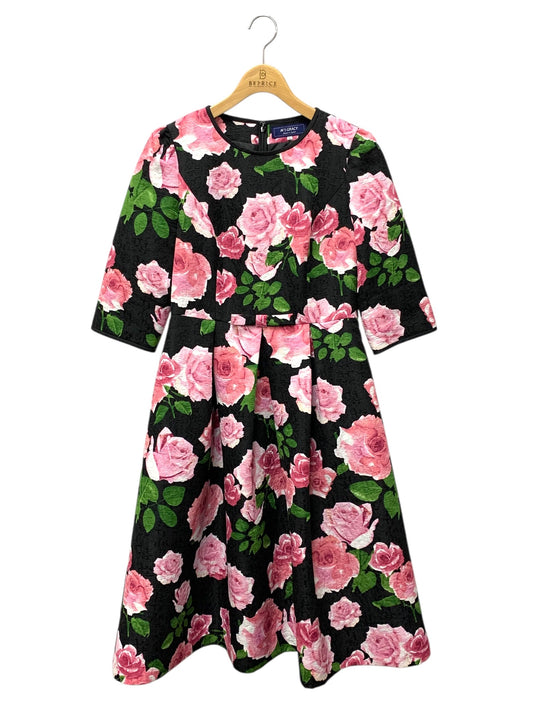 エムズグレイシー 511608 ワンピース 40 ブラック バラ IT6DP4QNTIDN