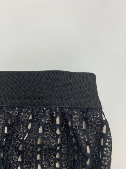 トゥービーシック アイレットレース ティアードスカート W5S02-507-40 40 ブラック 25SS IT9JQADMN87D