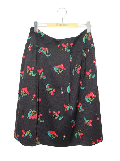 エムズグレイシー Cherry Skirt 817558 スカート 40 ブラック チェリー ITFYH4ZJWDBB