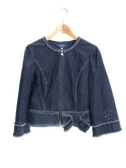 エムズグレイシー Zip Denim Jacket 914121 ジャケット 36 ネイビー ITIUV5WXL5TW