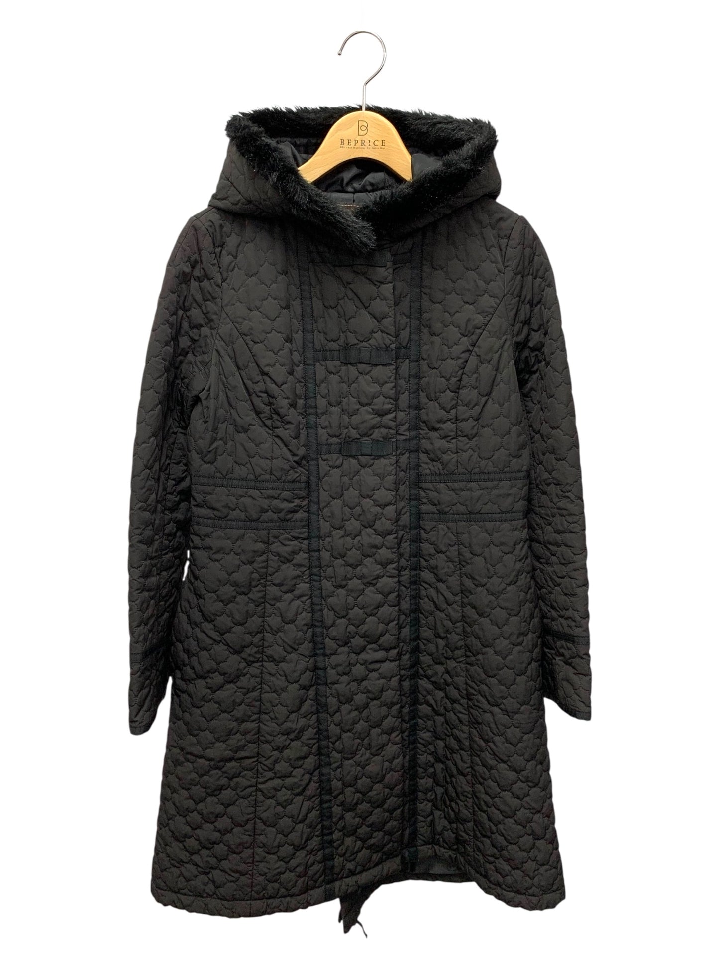 トッカ CMTOGW0310 コート 0 ブラック キルティング フェイクファー IT2JIB8RKWHS