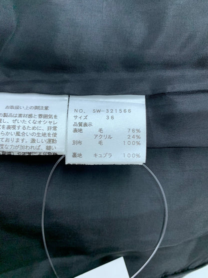 エムズグレイシー 321566 ワンピース 36 ブラック ウール混 ドット IT1LAK9SNA58