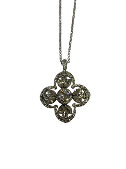 フォクシーブティック ネックレス シルバー ラインストーン フラワー ITIBMDMQ7L2S