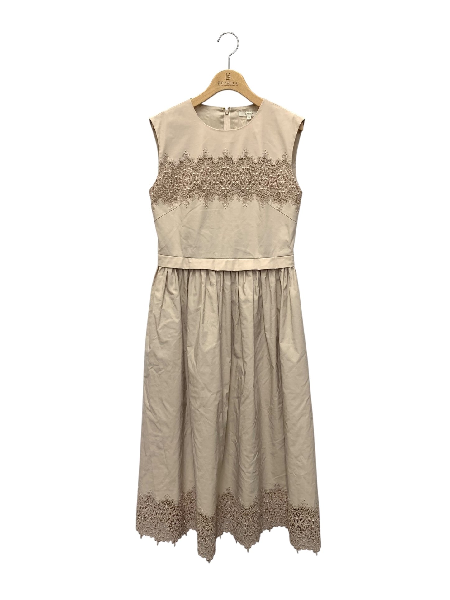 エポカ レースコンビタフタドレス エポカ　M5J14-339-40 ワンピース 40 ベージュ 24SS IT0COPL3F2U0