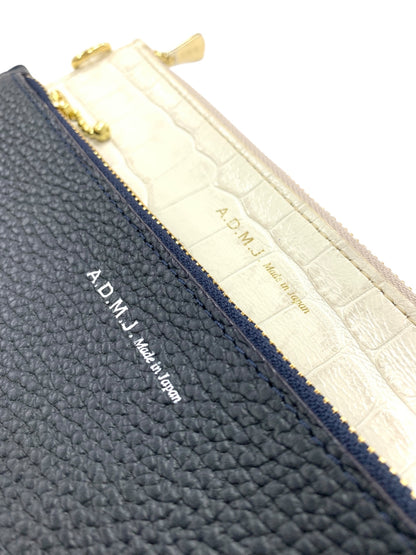 エーディーエムジェイ ポーチ その他 レザー クロコ型押し ヒマラヤ 2点セット ITBYZG0H1O1G 【SALE】