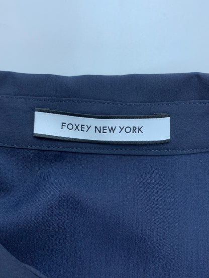 フォクシーニューヨーク  Dress Aérienne 44667 ワンピース 40 ネイビー 刺繍 パフスリーブ FOXEY EXPRESS掲載商品 ITG42QQ8V9D0