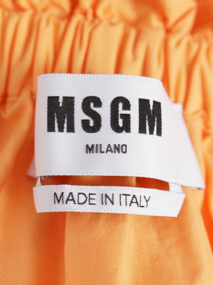 エムエスジーエム 3042MDD115 スカート 38 オレンジ  フロントボタン フレア ウエストギャザー IT2UG626LXKC