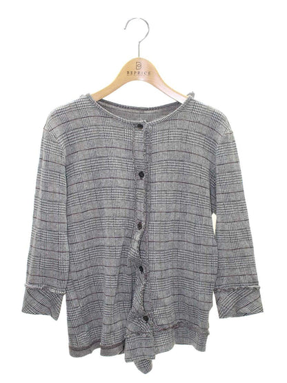 ワイズ YD-T31-565 ブラウス 2 グレー チェック柄 コットン混 ITHE49J2SHEE