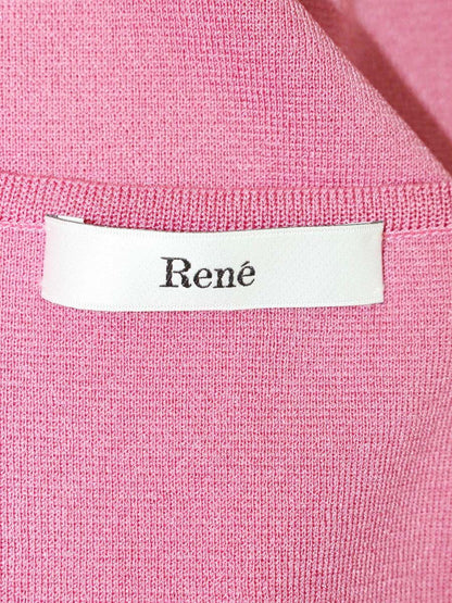 ルネ 6212360 トップス 38 ピンク ロゴ刺繍 ニット ITHND16JTF60