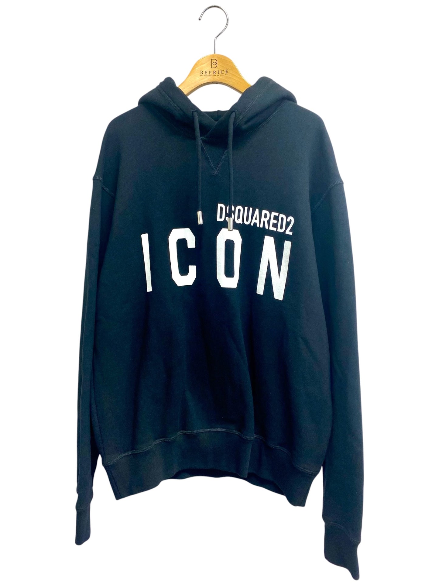 ディースクエアード ICON Hooded Sweatshirt S79GU0003 S25042 M ブラック フーデッド トレーナー ITLC9MSK81O8