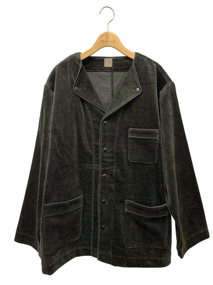 結 ユイ COLLARED CARDIGAN YCD-007 ジャケット 2 チャコールブラック コーデュロイ ITER8C4DDB9Y