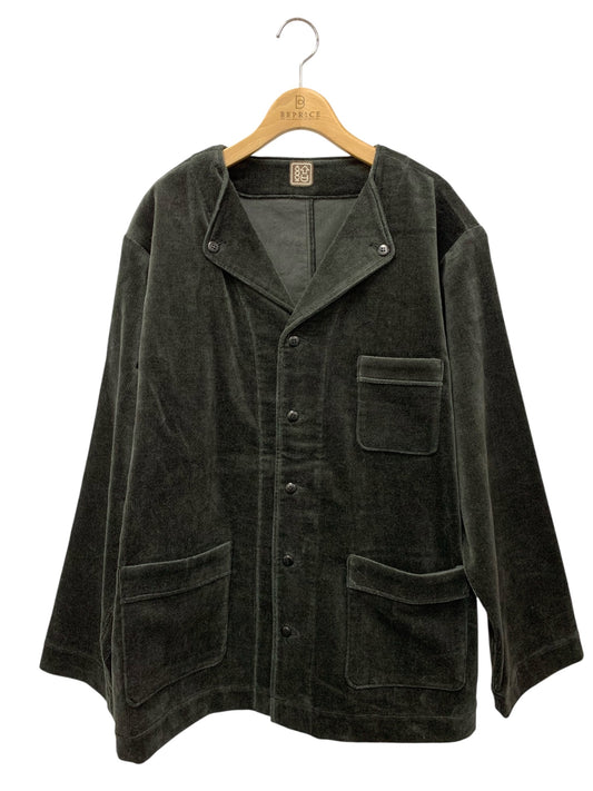 結 ユイ COLLARED CARDIGAN YCD-007 ジャケット 2 チャコールブラック コーデュロイ ITER8C4DDB9Y