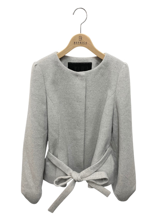 トゥービーシック W5B13-685-06 ジャケット 42 グレー ノーカラー アンゴラ混 ITYBOV0E6CDA