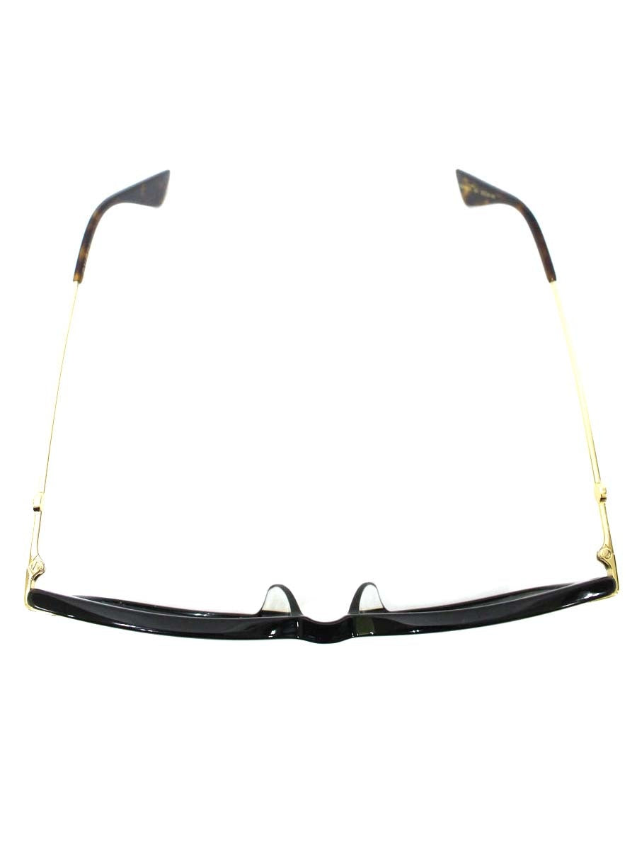 グッチ GG0112OA メガネ 眼鏡 ブラック/ゴールド スクエア フルリム コンビフレーム べっ甲柄 ITANVI9DF1B0 【SALE】