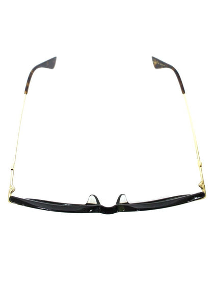 グッチ GG0112OA メガネ 眼鏡 ブラック/ゴールド スクエア フルリム コンビフレーム べっ甲柄 ITANVI9DF1B0 【SALE】