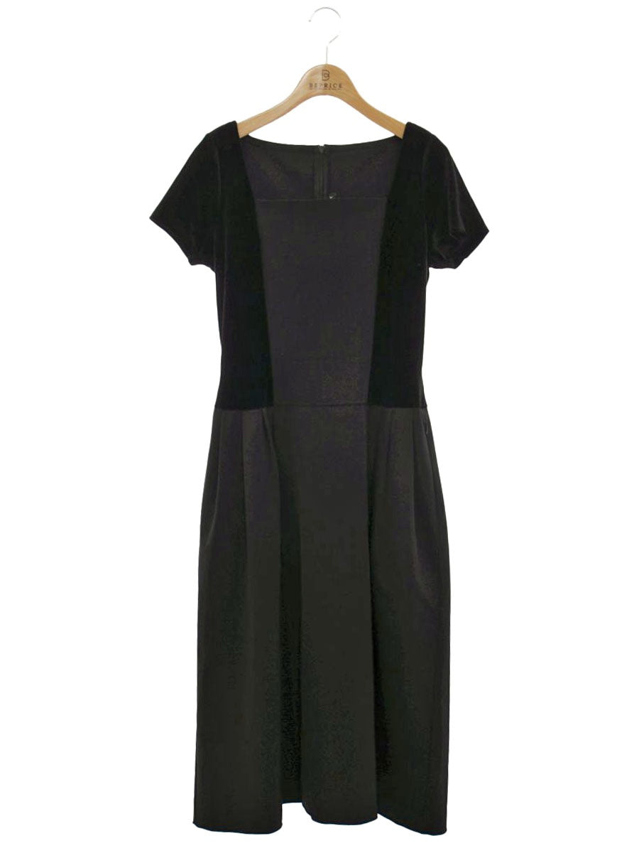 フォクシーニューヨーク 18595 ワンピース 40 ブラック ベロア スエード ITFNQUOU0OL8