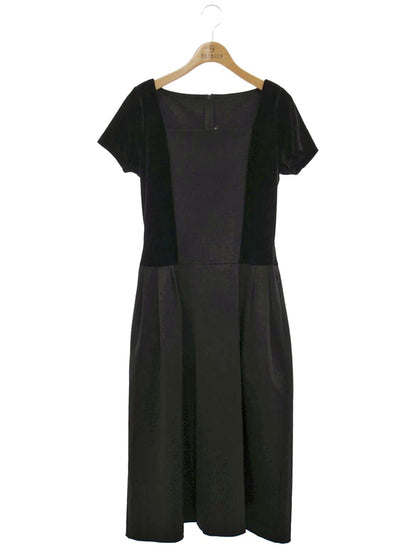 フォクシーニューヨーク 18595 ワンピース 40 ブラック ベロア スエード ITFNQUOU0OL8