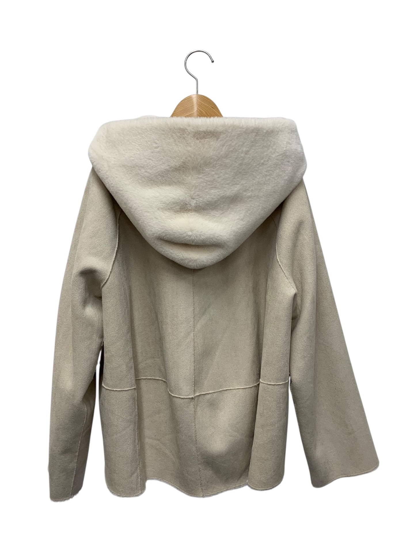 エムズグレイシー フェイクムートンコート 119606 38 ホワイト リバーシブル ITYSDT1XH7C8