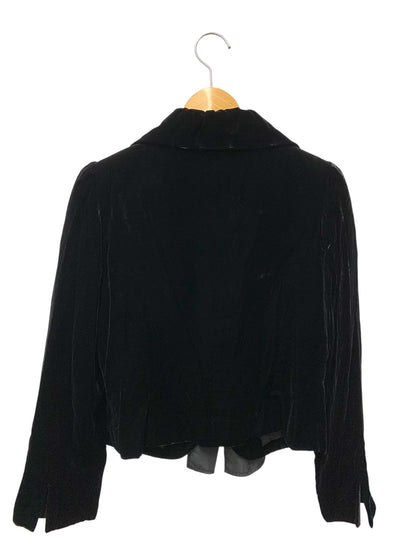 エムズグレイシー 024521 ジャケット 38 ブラック ベロア ITQVWJXBU320 【SALE】