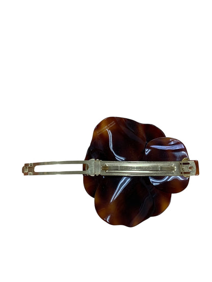 アレクサンドルドゥパリ バレッタ ブラウン カメリア フラワーモチーフ ITY085P5VNWW