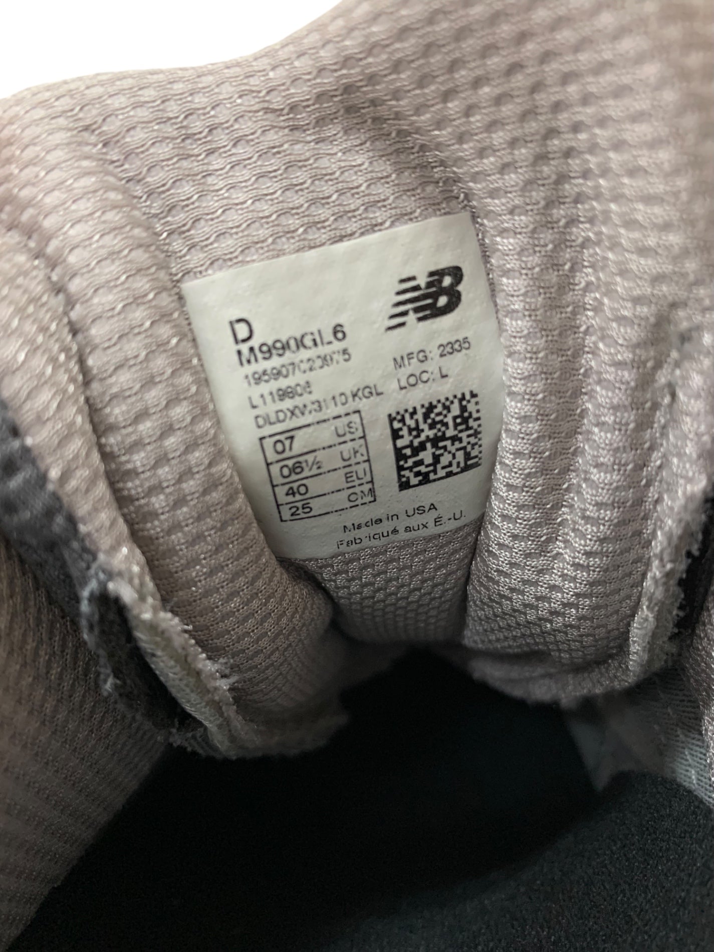ニューバランス M990GL6 スニーカー 25.0 グレー USA製 ITBLKAAKATP5
