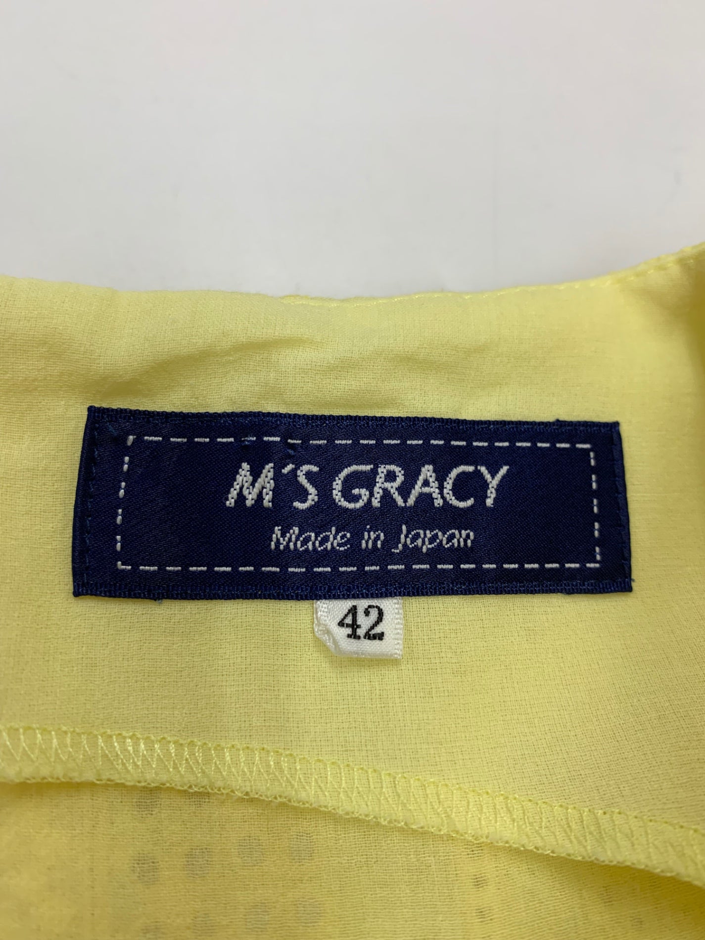 エムズグレイシー 721331 ワンピース 42 イエロー カットワーク フレア レース ITEJRZ2DRKVS