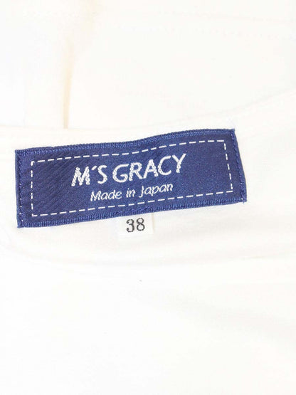 エムズグレイシー 915114 Tシャツ カットソー 38 ホワイト リボンモチーフ IT16IXC6U31Q