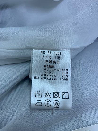 ポンヌフ BA1066 ワンピース 1 ネイビー フリル ストライプ サッカー生地 ITNPD6MOSQH0