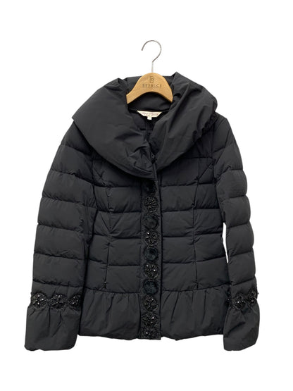 スーパービューティー ダウンジャケット 38 ブラック ビジュー レース ITGMS9XSSIJO