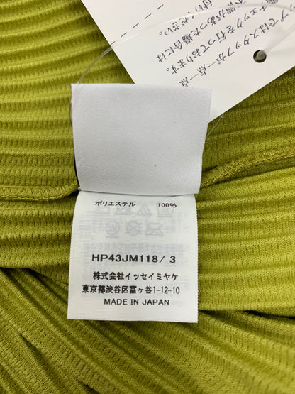 オムプリッセイッセイミヤケ HP43JM118 ポロシャツ 3 ライトグリーン プリーツ ITV3J4HF3OM7