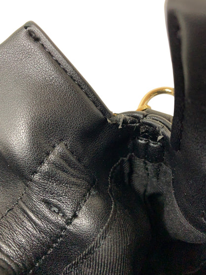 エムズグレイシー Pearl x Ribbon Bag 094303 ハンドバッグ ブラック パール リボン IT8SLD6472AC