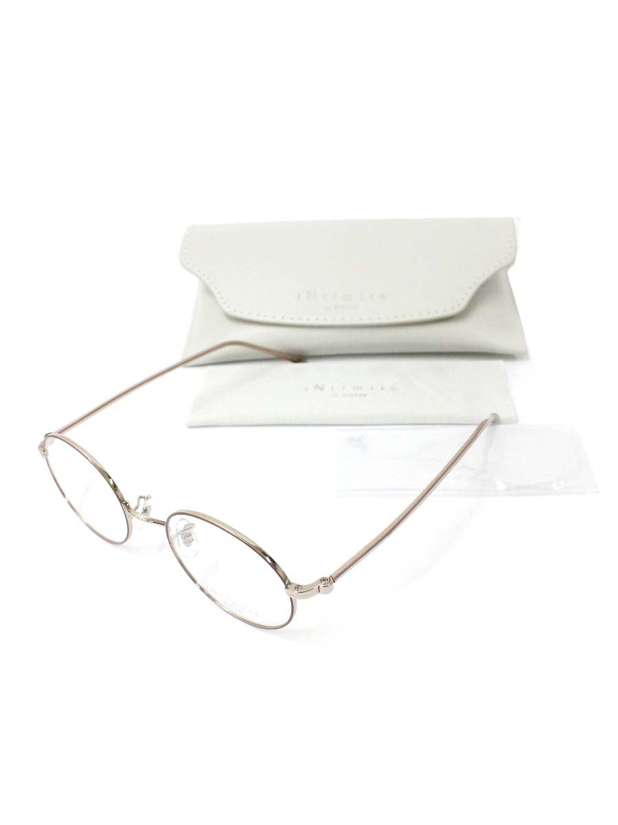 アンティミテ INE-1009 メガネ ピンクシルバー/クリーム INTIMITE BY EYEVAN アイヴァン メタルフレーム フルリム ラウンド ITFURR32GYD5