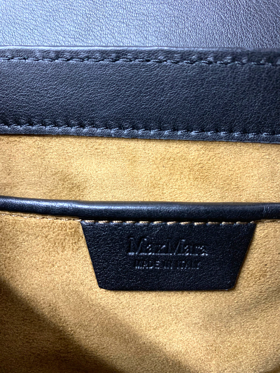 マックスマーラ MM Bag in leather and woven fabric ショルダーバッグ ベージュ IT752KW90QHK 【SALE】