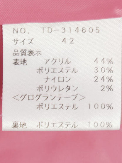 エムズグレイシー 314605 ジャケット 42 ピンク リボンジップ IT3DQN84OIEQ