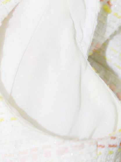 ルネ 6616520 ワンピース 36 ホワイト TISSUE ツイード ITMQMK5ONFWQ